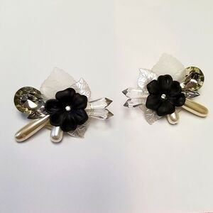 Very big clip on costume earrings